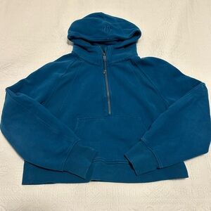 LULULEMON Blue Quarter Zip Scuba Hoodie